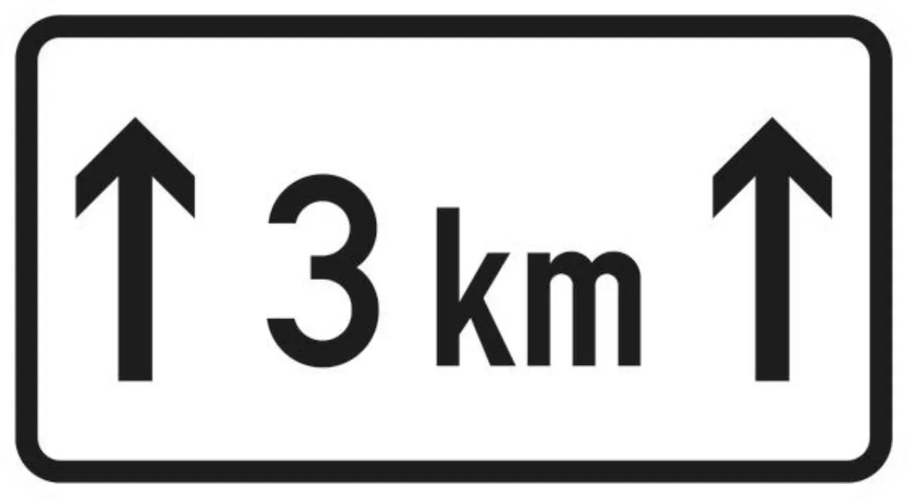 Verkehrszeichen 1001-31 auf . km - 231x420 2 mm RA2