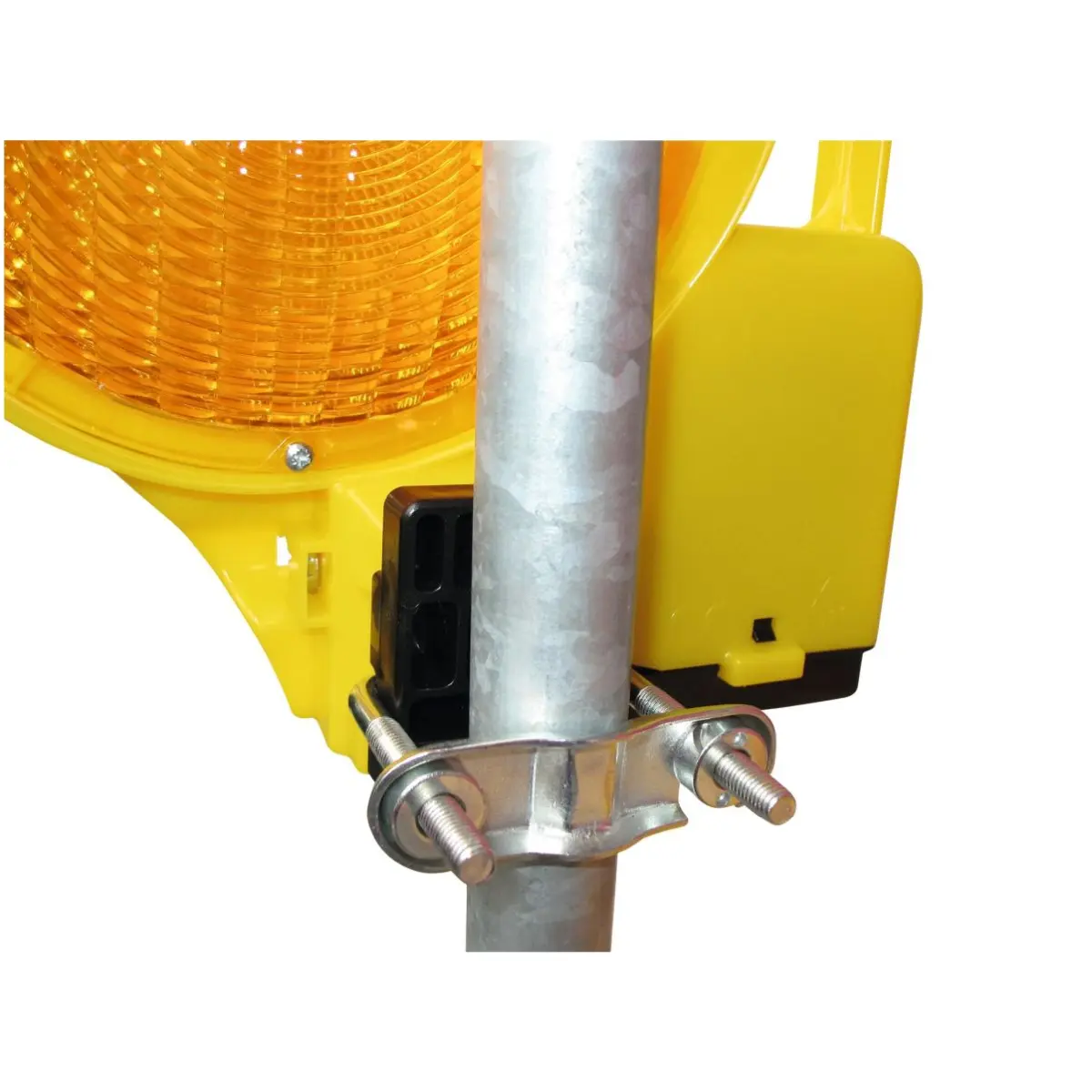 Warnleuchten BakoLight LED 1seitig gelb, Blink- Dauerlicht, 6V, mit Halter für Baustellenabsicherung