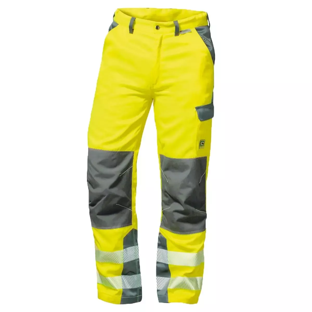 Warnschutz-Bundhose Paris, Farbe HiVis gelb/grau, Gr.46