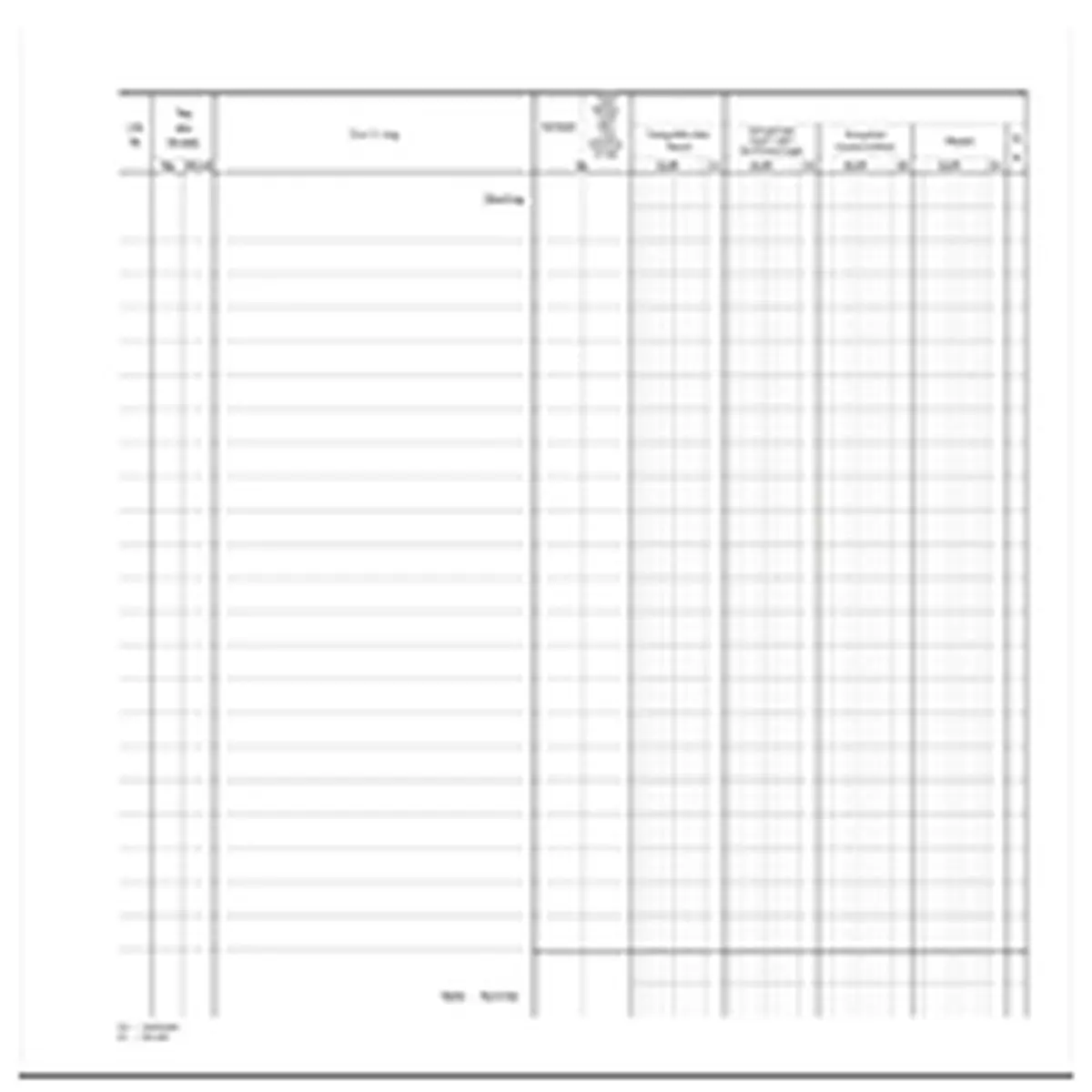 Formulare und Vordrucke Kontogegenbuch 4-spaltig - Einlagebogen, Sonderformat 4-seitig, 25 Stück für Bürobedarf