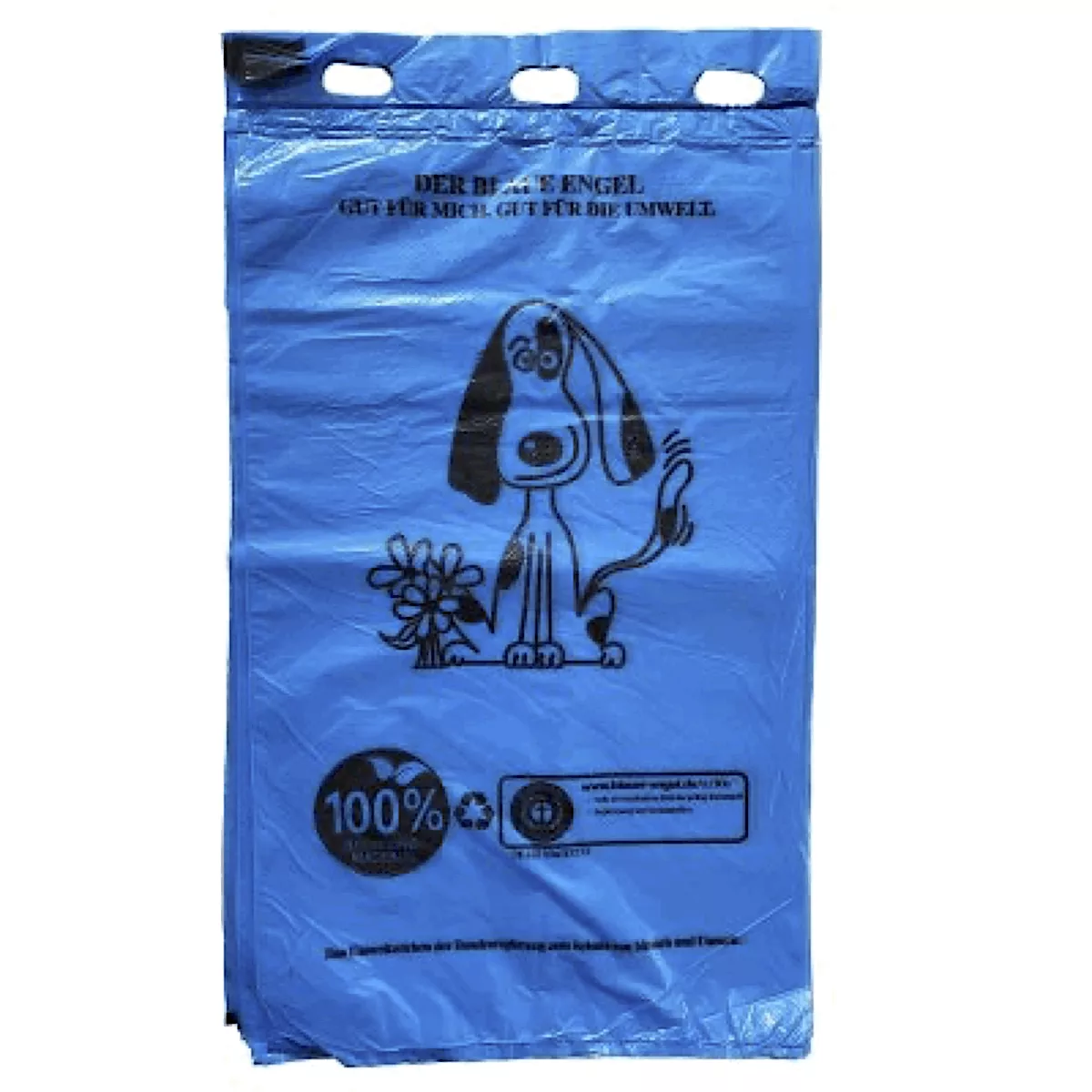 Hundekotbeutel Br. 200 x L. 345 mm, Dicke 20µ, blau, geblockt, (VE 50.000 Beutel)