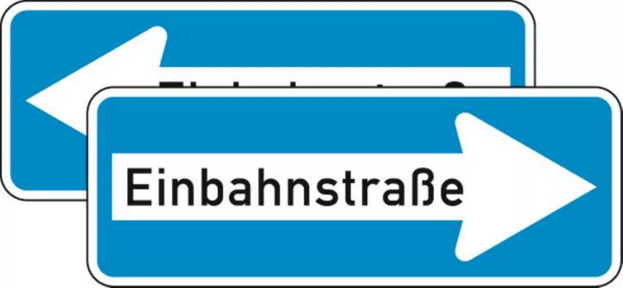 Verkehrszeichen 220-40 Einbahnstraße doppelseitig - 300x800 2 mm RA1