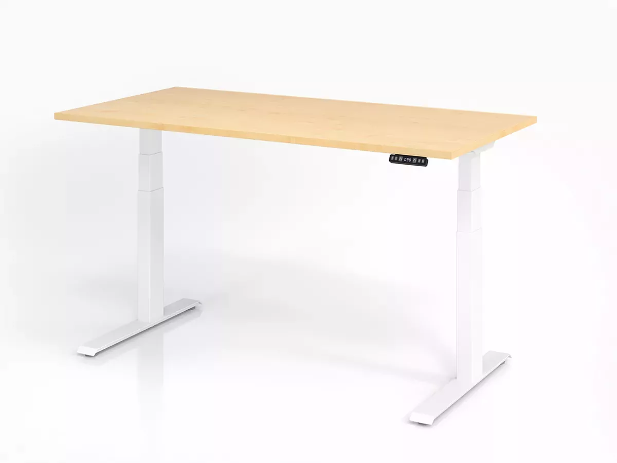 Hammerbacher Schreibtisch, elektrisch höhenverstellbar, 160 x 80 cm, Arbeitshöhe 70 bis 120 cm