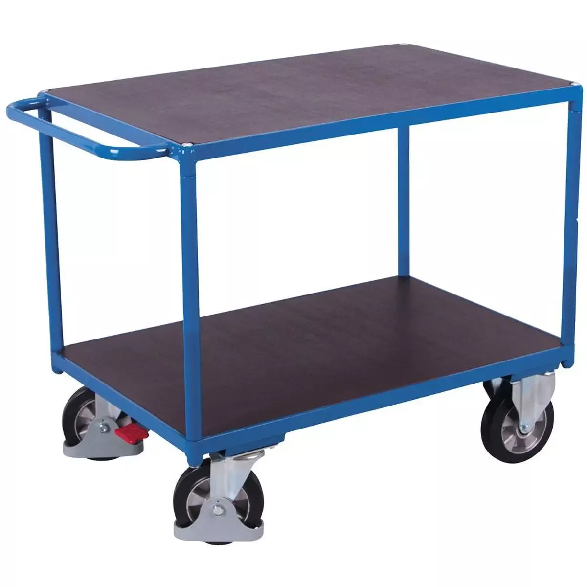 Schwerlast-Tischwagen, 2 Ladeflächen LxB 1195x800 mm, Außenmaße LxBxH 1390x800x925 mm, Traglast 1000 kg