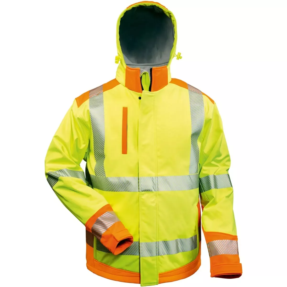 Warnschutzsoftshelljacke Rickmer, Größe M, gelb/orange, 100Polyester