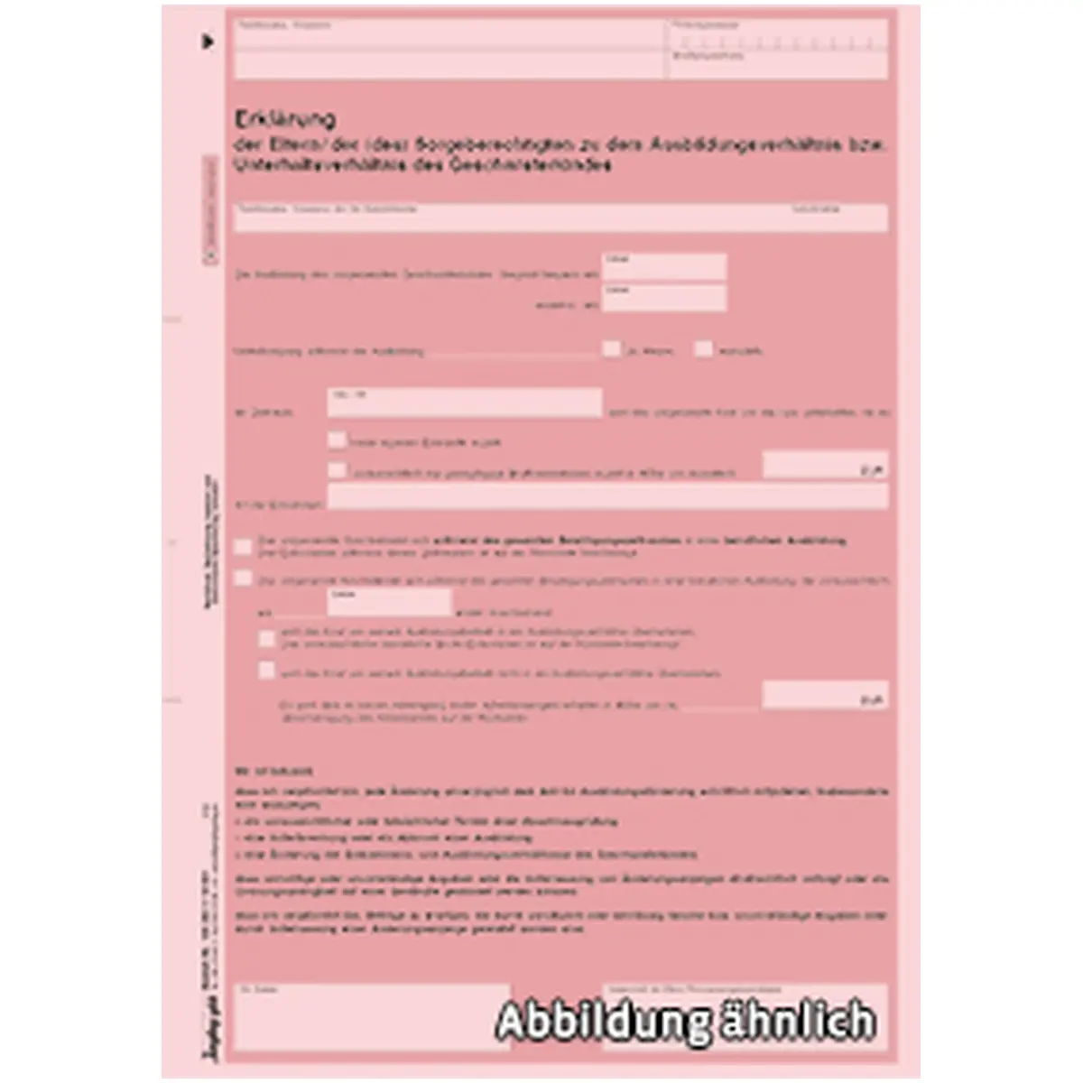 Formulare und Vordrucke Erklärung zum Ausbildungs- Unterhaltsverhältnis des Geschwisterkindes, A4, 10 Stück für Bürobedarf