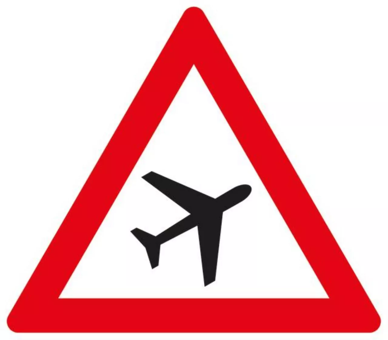 Verkehrszeichen 101-20 Flugbetrieb, Aufstellung links - SL 900 2 mm RA2