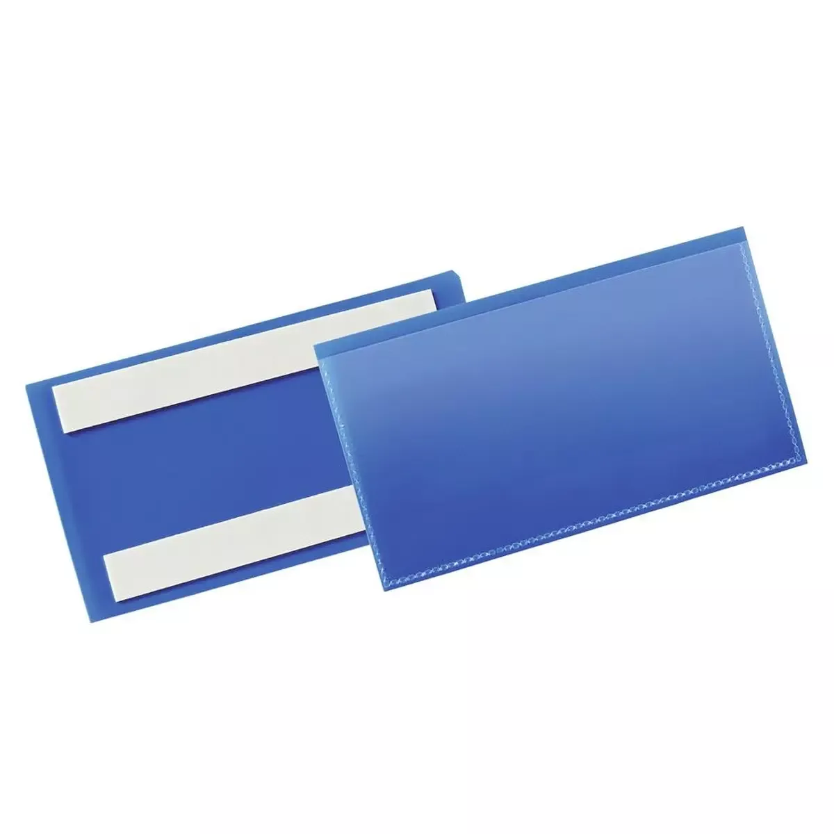 Regale Selbstklebende Kennzeichnungstasche, BxH innen 150x67 mm, Farbe dunkelblau, VE 50 Stück für Lager