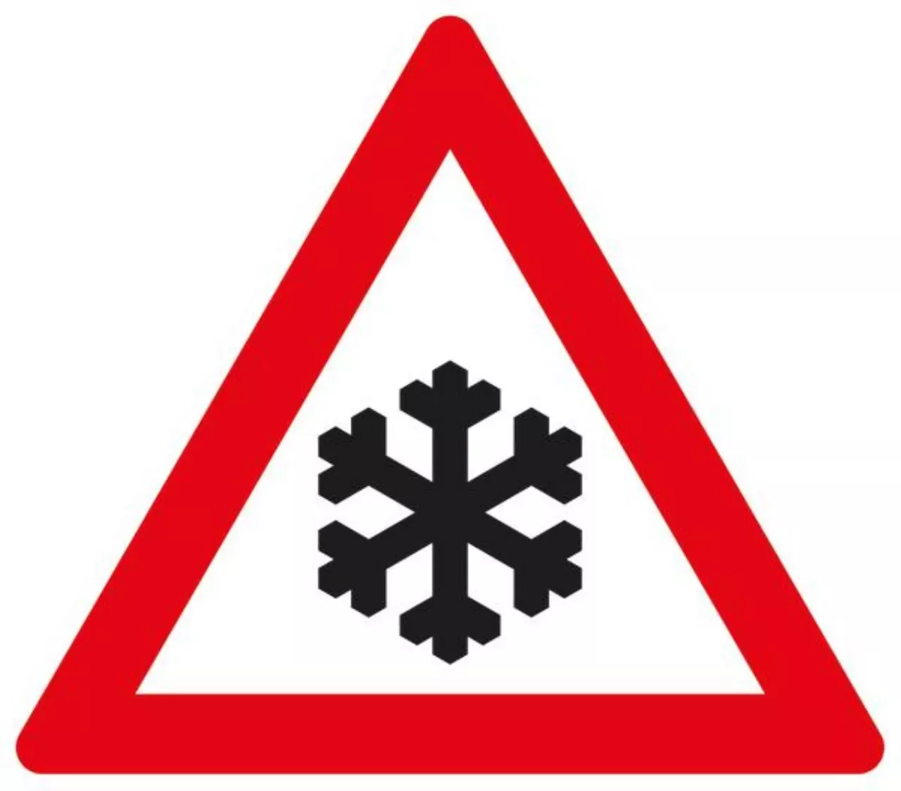 Gefahrenzeichen 100?199 VZ101-51 Schnee- oder Eisglätte - SL 630 2 mm RA1 Bild 2 von 4 für Verkehrszeichen