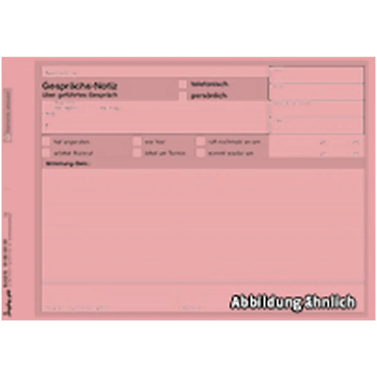 Formulare und Vordrucke Gesprächsnotiz Rückseite Hausmitteilung , A5, rosa, Block à 50 Blatt, 1 Block für Bürobedarf