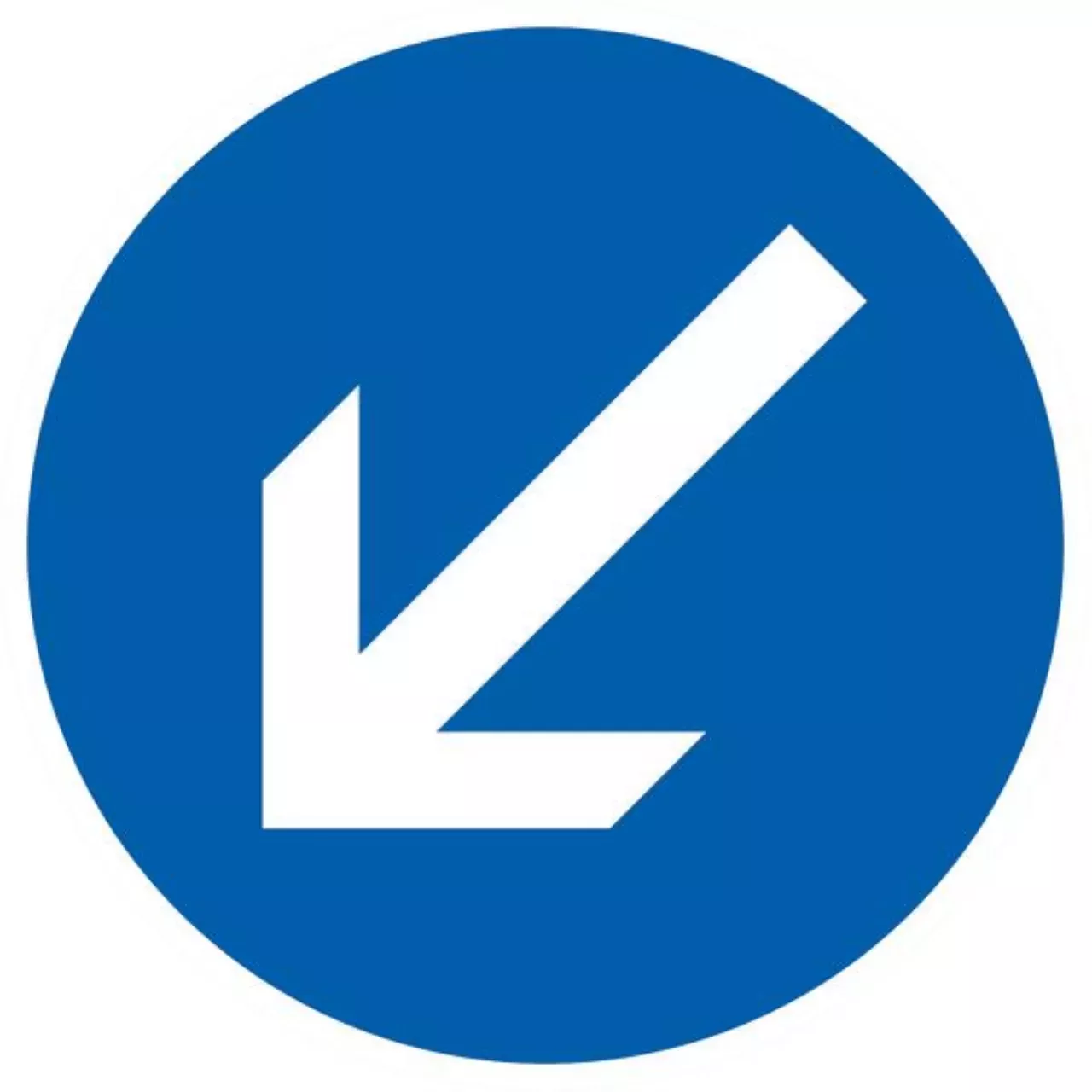 Verkehrszeichen 222-10 Vorgeschriebene Vorbeifahrt links vorbei - RD 600 2 mm RA2