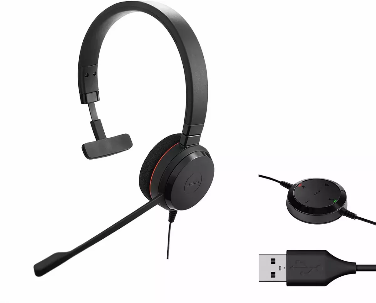 Headset Evolve 20 MS Mono-Special Edition, kabelgebunden, USB-A, schwarz JABRA