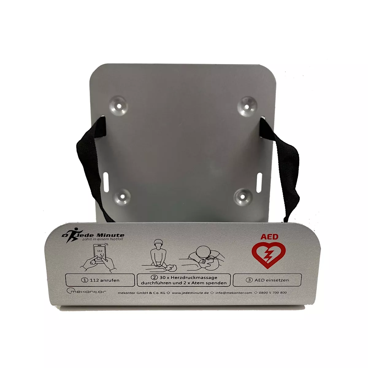 Design Wandhalterung aus Aluminium für AED
