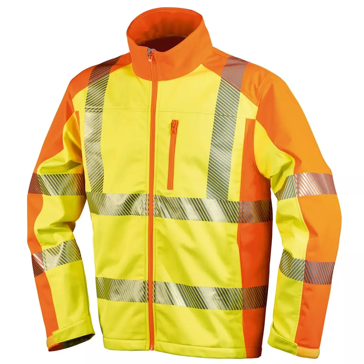 Warnschutz-Softshelljacke YO-HiViz, Farbe gelb/orange, Gr.2XL