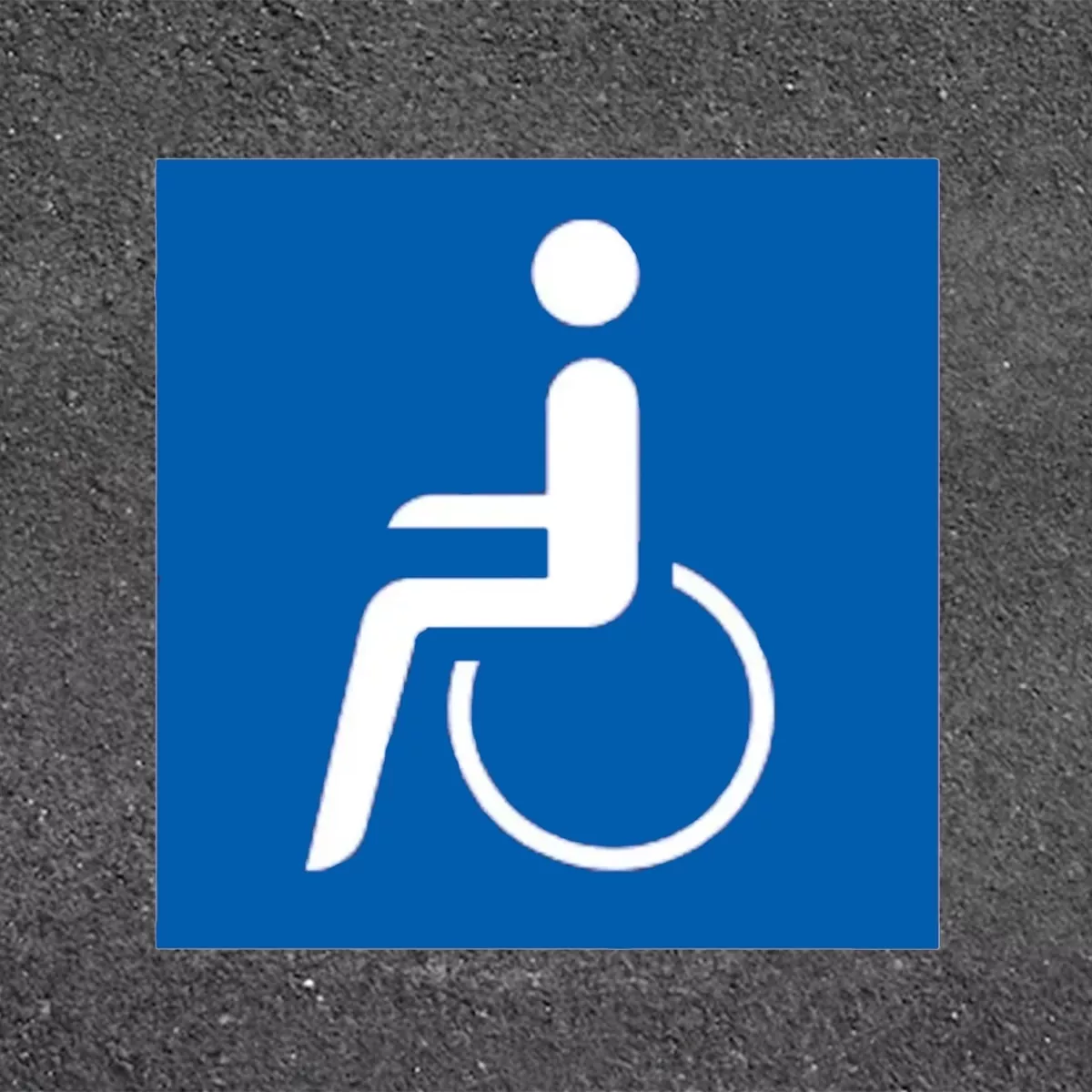 Schwerbehinderte Fahrbahnmarkierung Parkplatz, 1200 x 1000