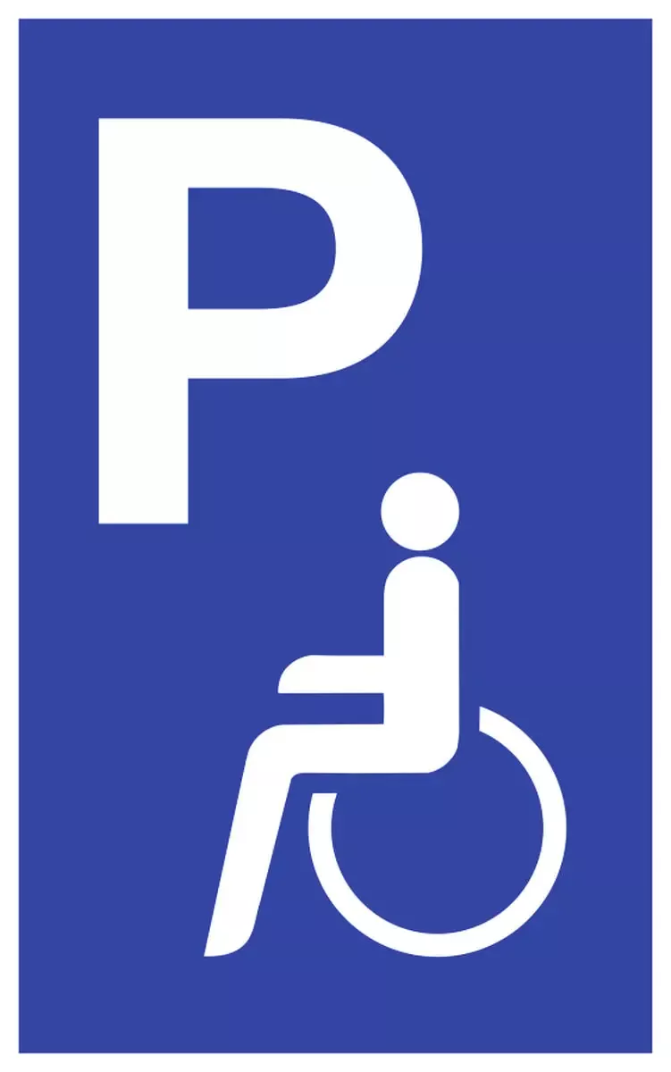 Hinweisschilder Parkplatzschild - Parkplatz für Behinderte, Alu, 250x400 mm für Warnen und hinweisen