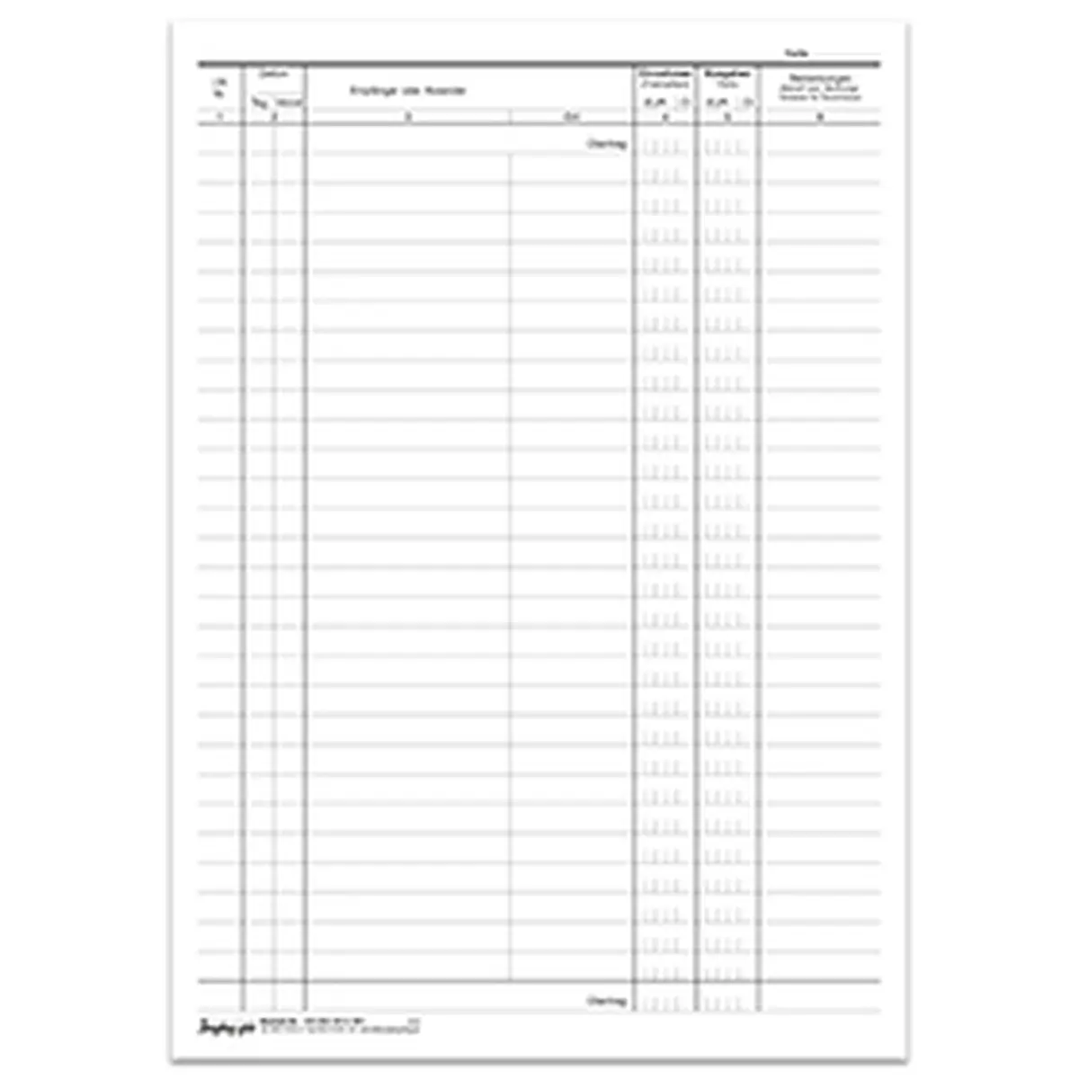 Formulare und Vordrucke Portobuch - Einlagebogen, A4, 4-seitig, 25 Stück für Bürobedarf