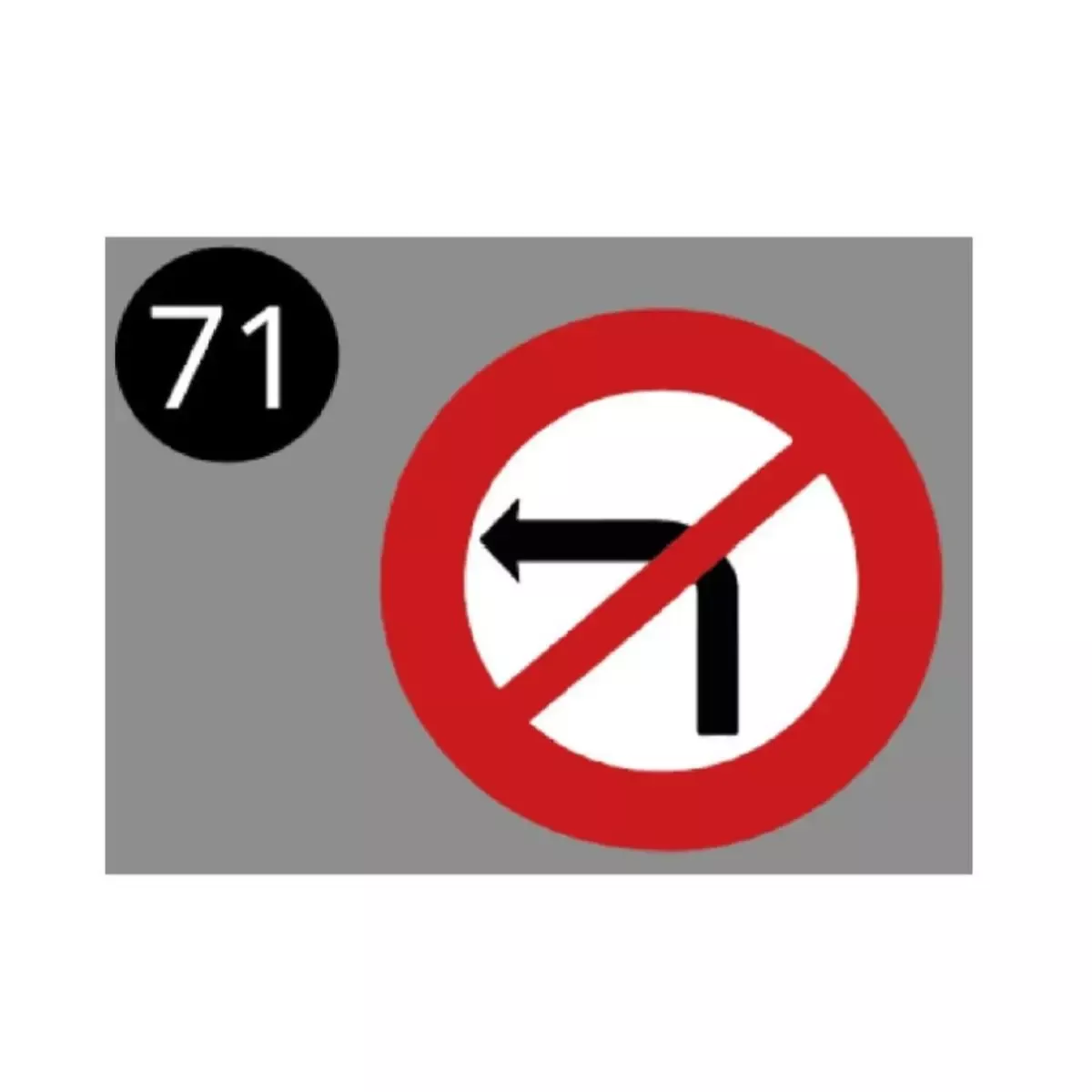 Spielplatzmarkierung Verkehrsspielplätze Links abbiegen verboten, D: 400 mm, 2 Stück