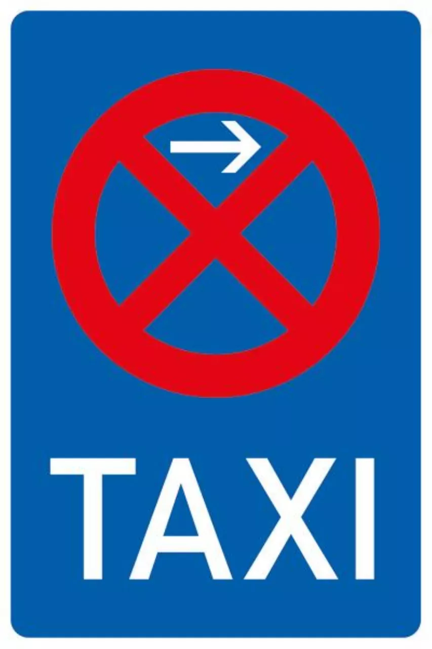 Verkehrszeichen 229-11 Taxenstand Anfang, Aufstellung links - 900x600 2 mm RA2