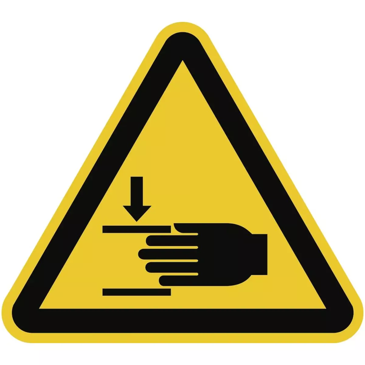 Warnung vor Handverletzungen ISO 7010, Folie, 200 mm SL