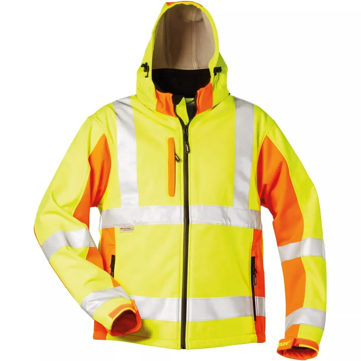 Warnschutz-Softshelljacke Adam, Größe XL, gelb/orange, 100Polyester