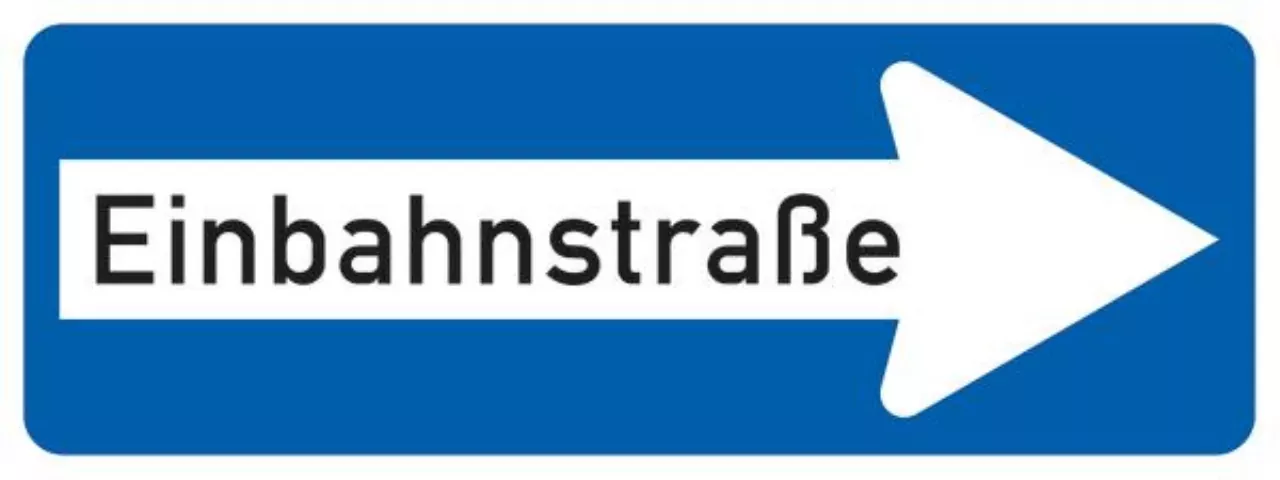 Verkehrszeichen 220-20 Einbahnstraße rechtsweisend - 300x800 2 mm RA2