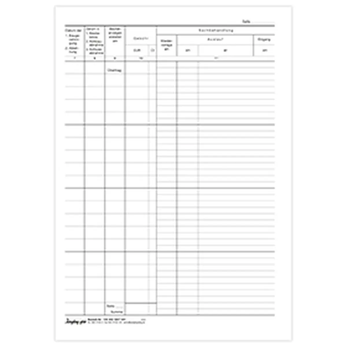 Formulare und Vordrucke Verzeichnis der Bauanträge Einlagebogen, A4 4-seitig, 25 Stück für Bürobedarf