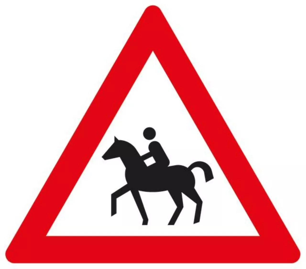 Verkehrszeichen 101-13 Reiter, Aufstellung rechts
