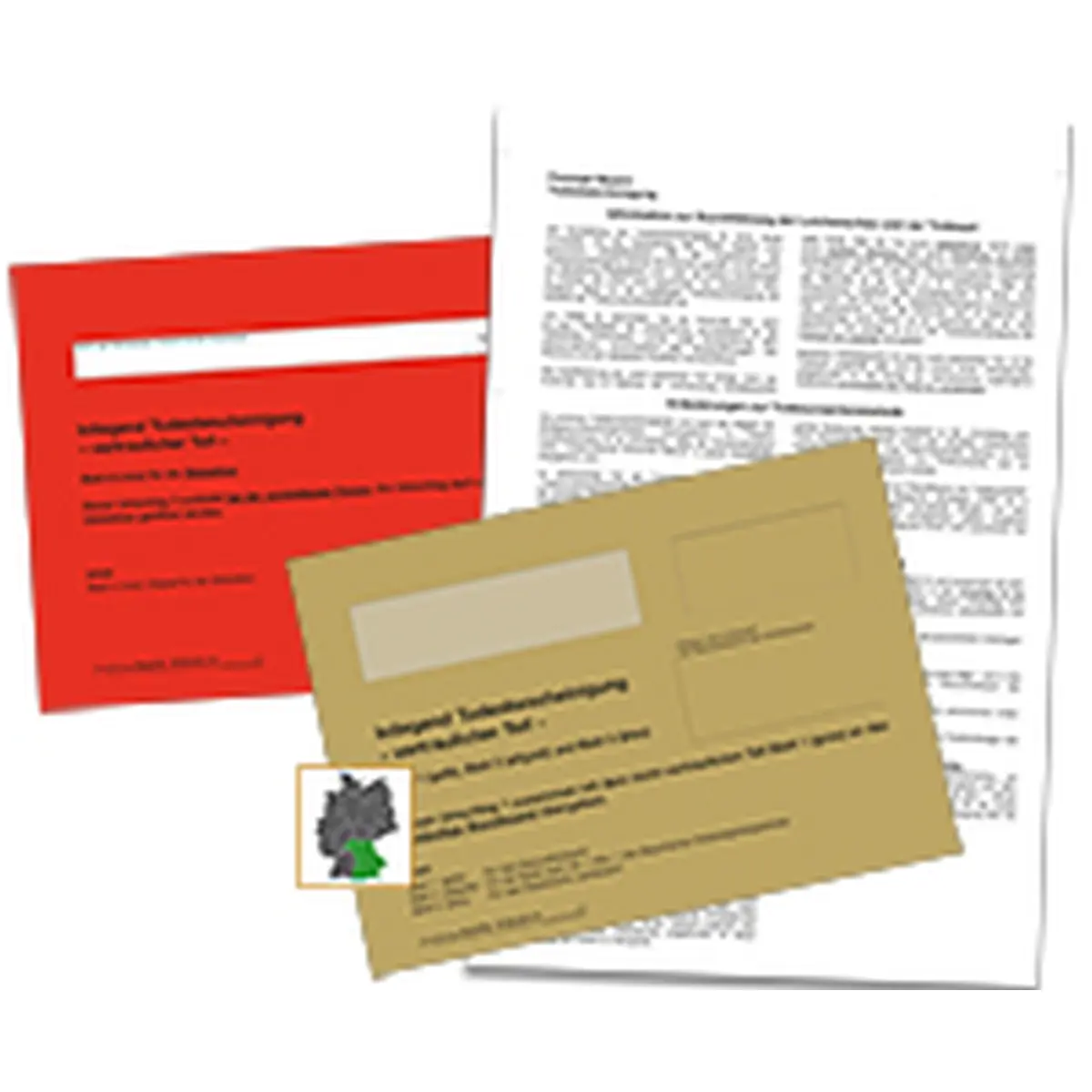 Formulare und Vordrucke Set Todesbescheinigung Bayern, A4, 8-fach, inkl. Infoblatt und 2 Kuverts, 25 Set für Bürobedarf