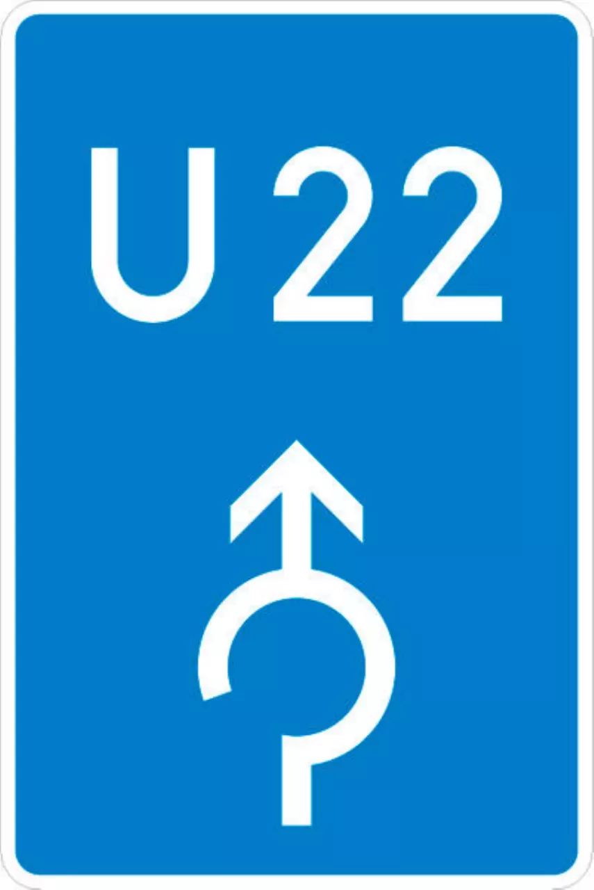 Richtzeichen 300-499 VZ460-31 Bedarfsumleitung im Kreisverkehr geradeaus - 630x420 2 mm RA1 Bild 2 von 4 für Verkehrszeichen