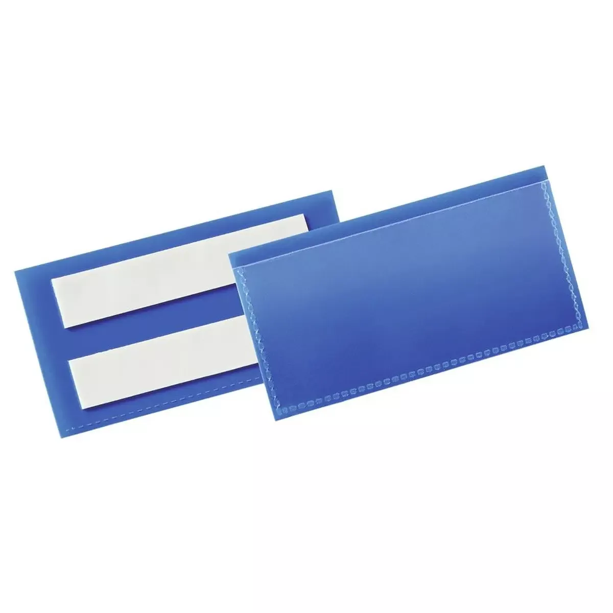 Regale Selbstklebende Kennzeichnungstasche, BxH innen 100x38 mm, Farbe dunkelblau, VE 50 Stück für Lager