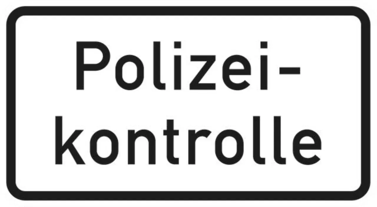 Zusatzzeichen 1000-1099 VZ1007-58 Polizeikontrolle - 231x420 2 mm RA1 Bild 2 von 4 für Verkehrszeichen