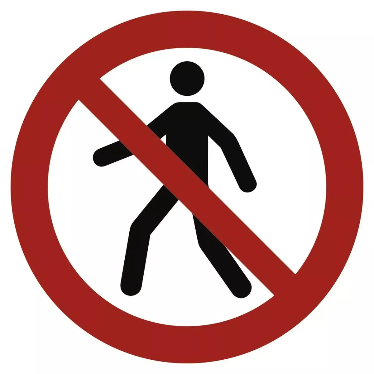 Für Fußgänger verboten ISO 7010, Alu, Ø 315 mm