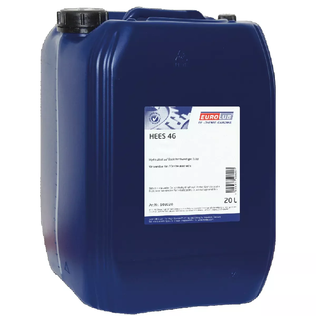 Betriebsmittel HEES 46 biologisch abbaubares Hydrauliköl, 20 l Kanister für Betriebsbedarf