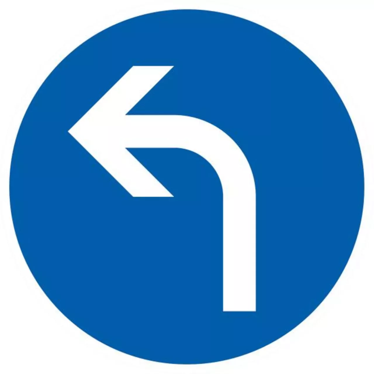 Verkehrszeichen 209-10 Vorgeschriebene Fahrtrichtung  links - RD 600 2 mm RA2