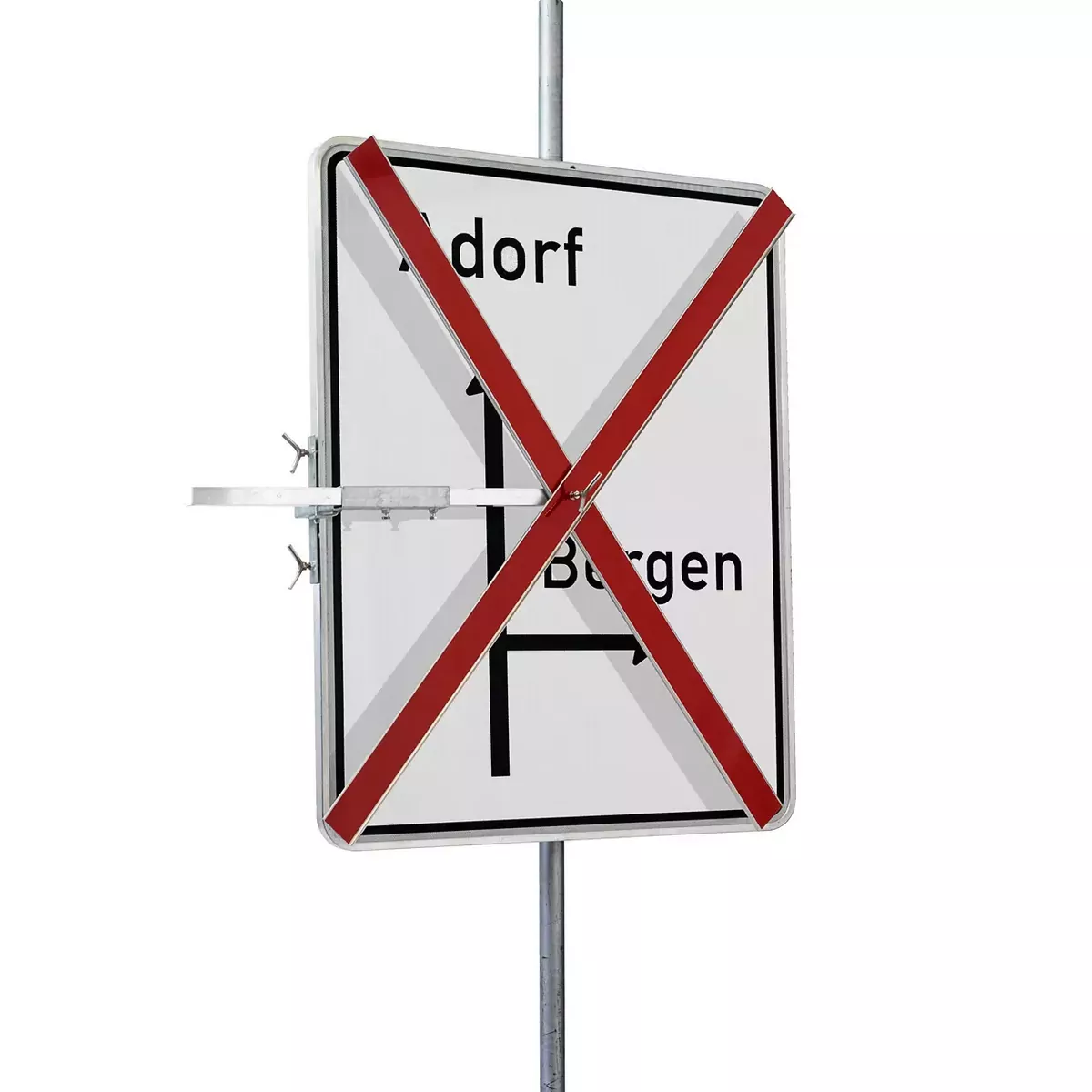 Auskreuzvorrichtung Verkehrszeichen