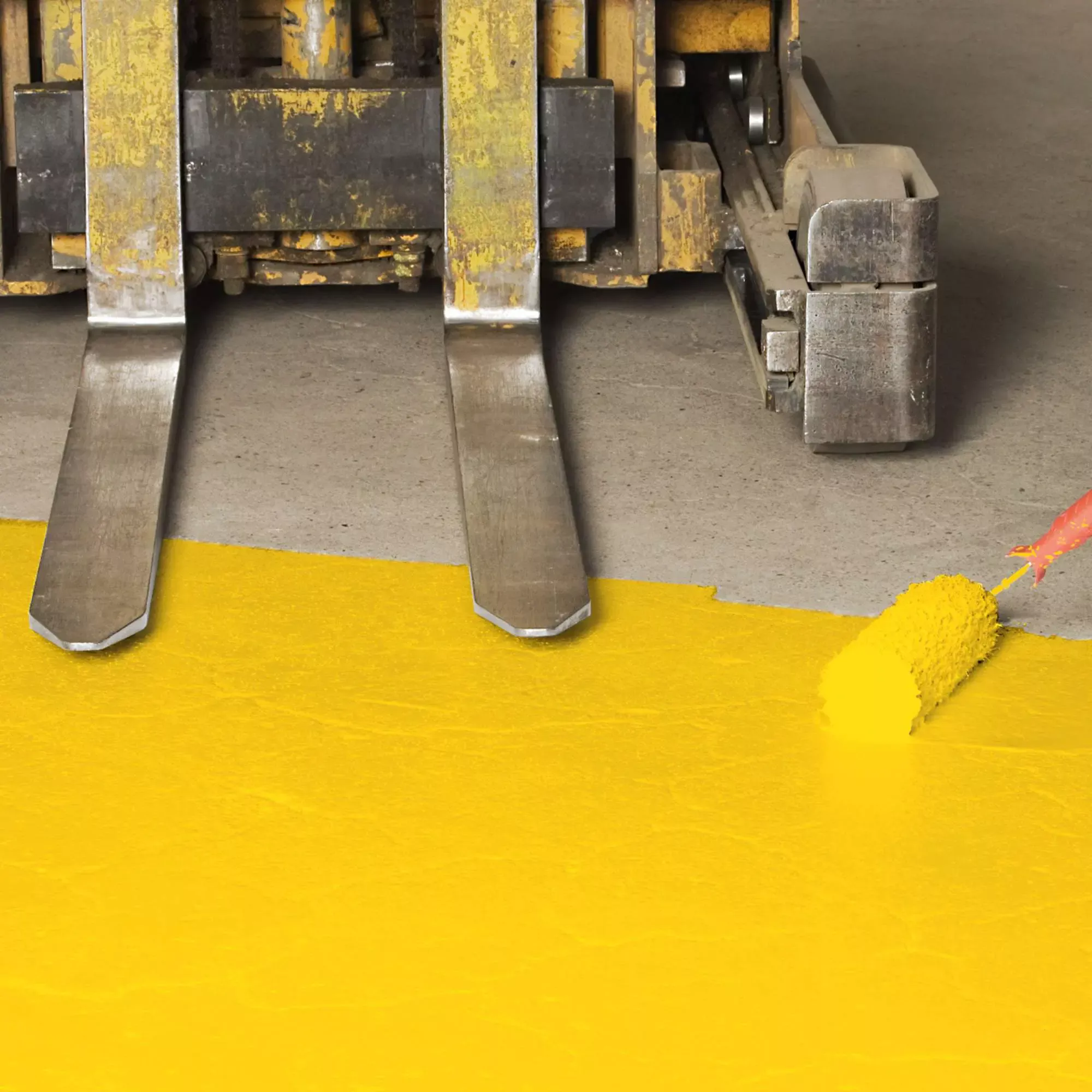 Antirutsch Hallenmarkierfarbe Proline-Paint, gelb (RAL 1003), matt, 5 l-Gebinde